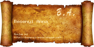 Besenyi Anna névjegykártya